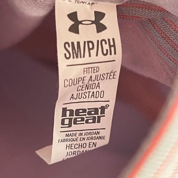 Under Armour HeatGear Half Zip Athletic Athleisure Striped Purple Pullover Small - Picture 3 of 8